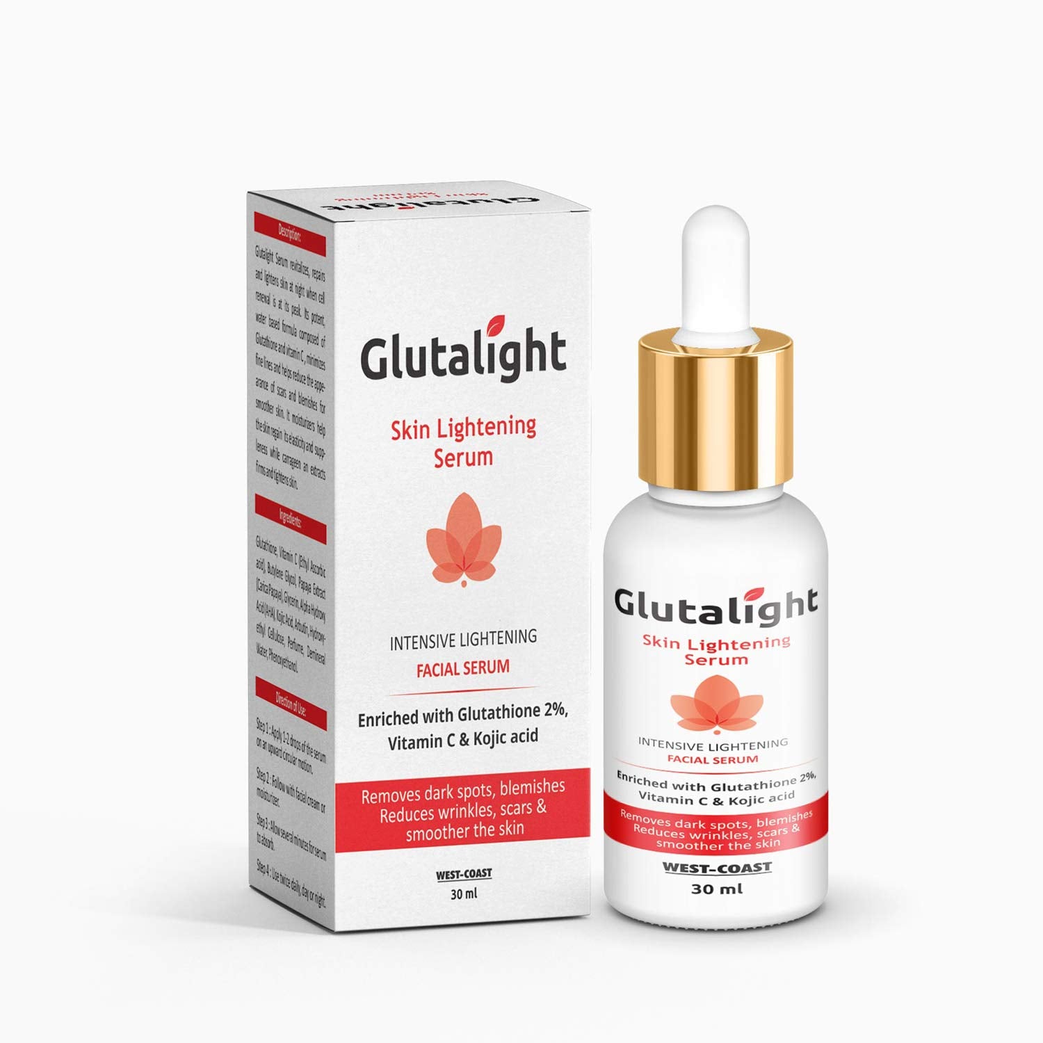 HealthVit Glutalight Skin Lightening Serum with 2% Glutathione, 1 GB Glutalight HealthVit Glutalight Skin Lightening Serum with 2% Glutathione, 1 GB Glutalight