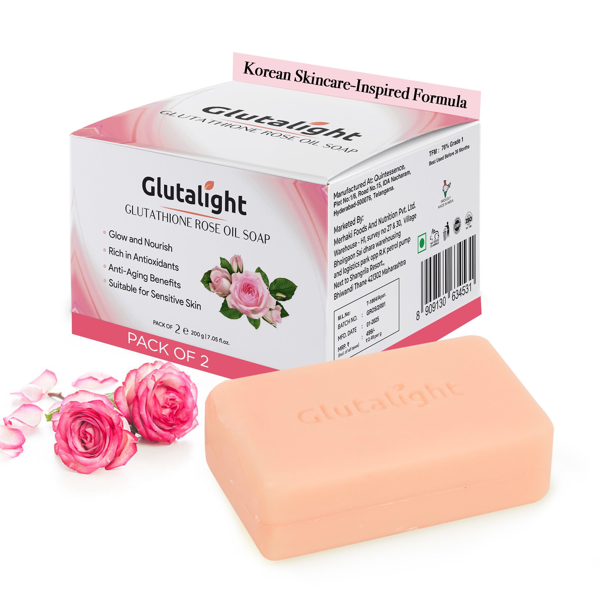 Buy Glutalight Pack of 2: Glutathione Rose Oil Soap GB Glutalight Buy Glutalight Pack of 2: Glutathione Rose Oil Soap GB Glutalight