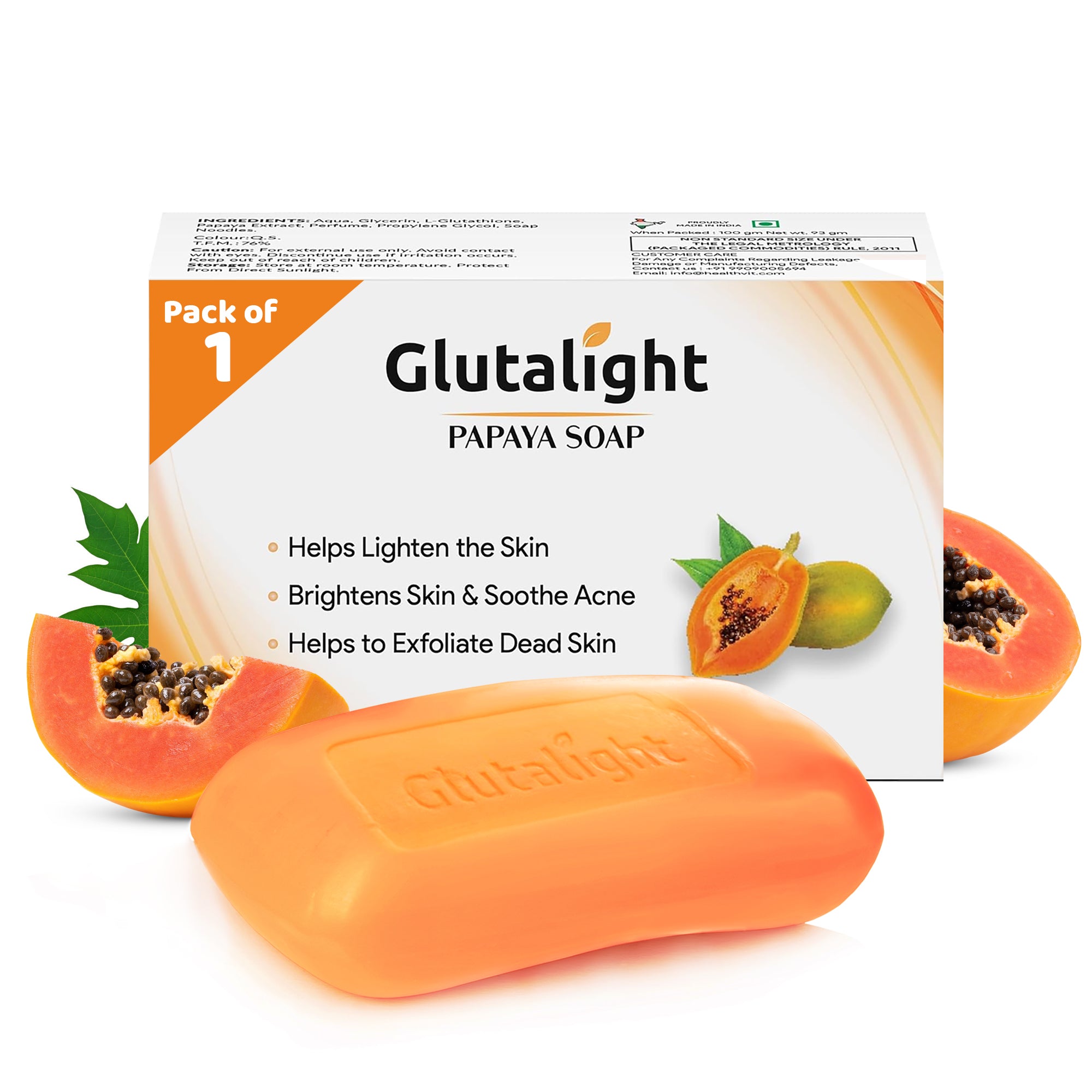 Glutalight Papaya Soap | Body Tan Removal Soap | Kojic Acid & Olive Oi Glutalight Papaya Soap | Body Tan Removal Soap | Kojic Acid & Olive Oi