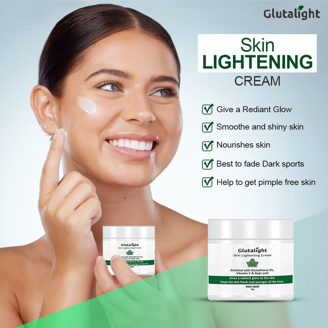 glutalight glutathione vitamin c kojic acid skin whitening cream GB Glutalight