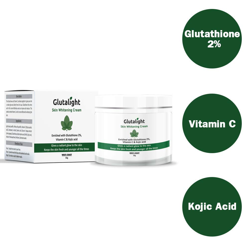 Glutalight Skin Lightening Cream with 2% Glutathione, 5% Vitamin C, 1 GB Glutalight Glutalight Skin Lightening Cream with 2% Glutathione, 5% Vitamin C, 1 GB Glutalight
