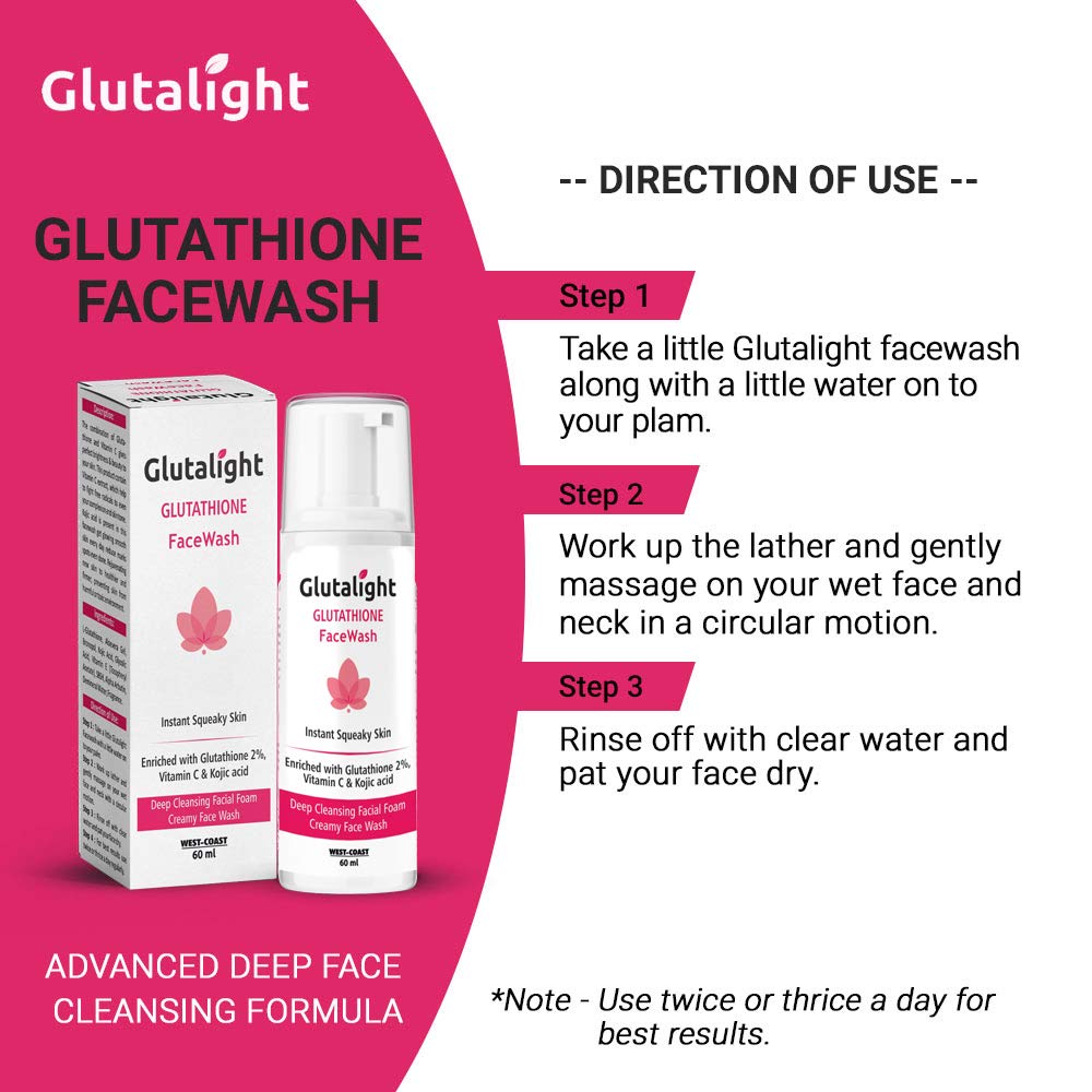 Glutalight Skin Lightening Deep Cleansing Face Wash with 2 GB Glutalight Glutalight Skin Lightening Deep Cleansing Face Wash with 2 GB Glutalight