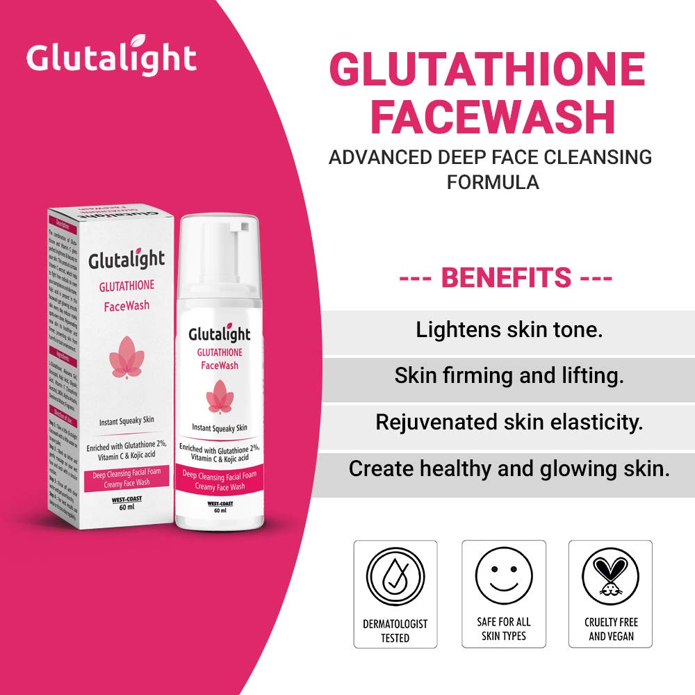 Glutalight Skin Lightening Deep Cleansing Face Wash with 2 GB Glutalight Glutalight Skin Lightening Deep Cleansing Face Wash with 2 GB Glutalight