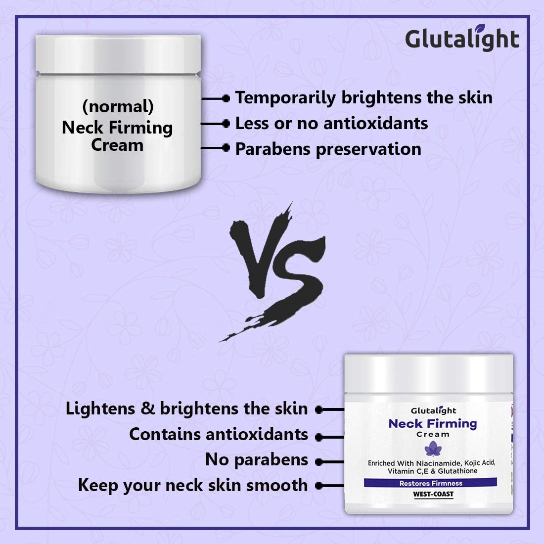 glutalight glutathione vitamin c kojic acid skin whitening cream Glutalight Neck Firming Cream with .01% Glutathione, 2% Vitamin C – GB Glutalight