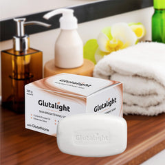 Glutalight Soap | Glutathione Soap | Helps Even Skin Tone | Reduces Dark Spots & Fades Pigmentation | Bath Soap Combo Offers | Bathing Soap | Helps Control Excess Oil | For Radiant Glow - Pack of 3