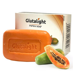 Glutalight Papaya Soap | Body Tan Removal Soap | Kojic Acid & Olive Oil | Bathing Soaps for Glowing Skin | Fades Pigmentation & Dark Spots | Helps Exfoliate Dead Skin | Soaps For Bath - Pack of 1