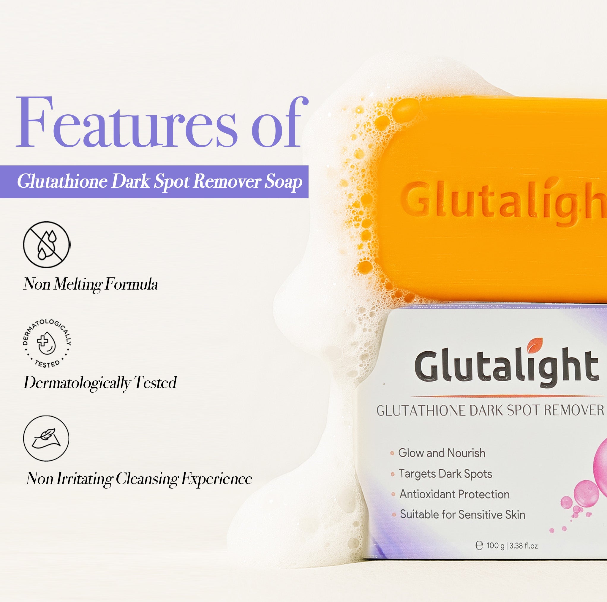 Buy Glutalight Glutathione Dark Spot Remover Soap - 100g GB Glutalight Buy Glutalight Glutathione Dark Spot Remover Soap - 100g GB Glutalight