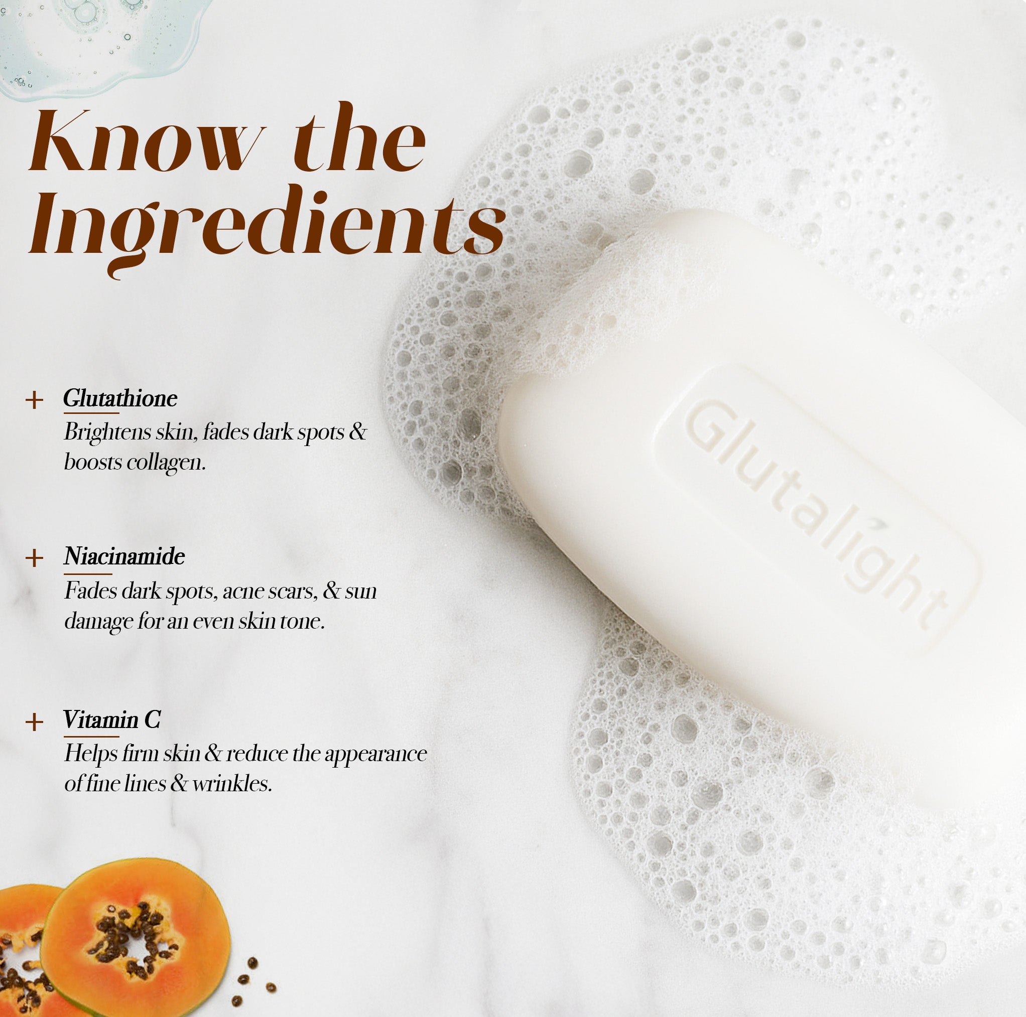 Glutalight Skin Lightening Soap with 1% Glutathione | Reduces Dark GB Glutalight Glutalight Skin Lightening Soap with 1% Glutathione | Reduces Dark GB Glutalight