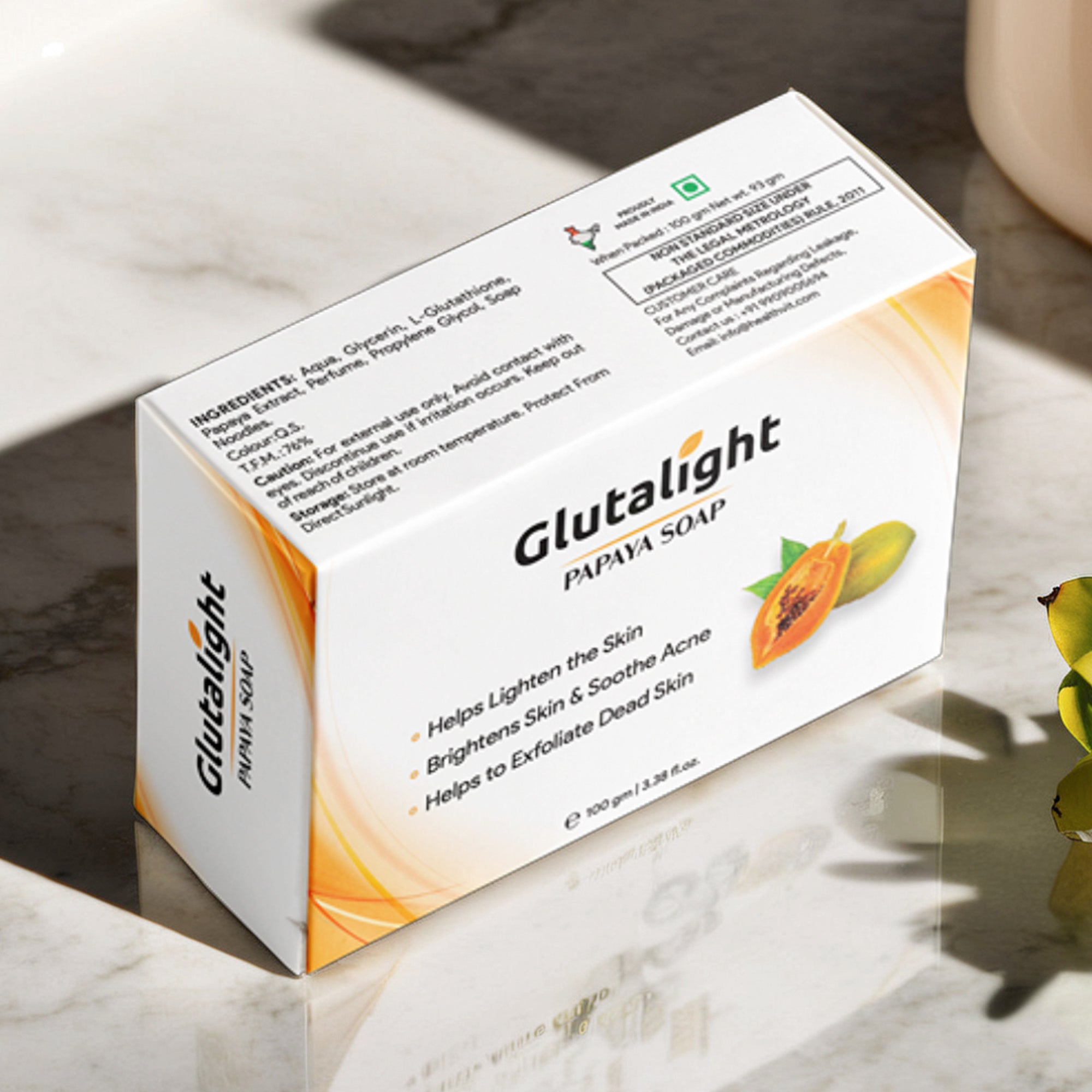 Glutalight Papaya Soap | Body Tan Removal Soap | Kojic Acid & Olive Oi GB Glutalight Glutalight Papaya Soap | Body Tan Removal Soap | Kojic Acid & Olive Oi GB Glutalight