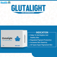 Glutalight Skin Lightening Soap For Reduce Freckles, Age Marks, Acne Spots - 75gm - Pack of 2 (Pack of 50)