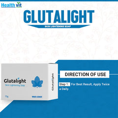 Glutalight Skin Lightening Soap with 1% Glutathione |Reduces Dark spots, Age Marks |for Skin Brightening – 75GM (Pack of 2)