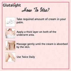 Glutalight Under Arm Cream For Removes Black Spot & Warts - 50 gm