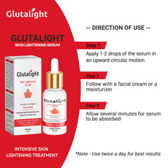 Glutalight Glutathione Serum | Vitamin C Face Serum | Kojic acid Serum & Niacinamide Face Serum | Serum for Face Glowing And Whitening | Serum For Acne And Dark Spots | Face Serum for Men & Women - 30 Ml